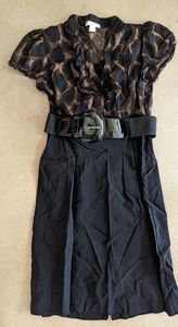 Leopard print and Black dress